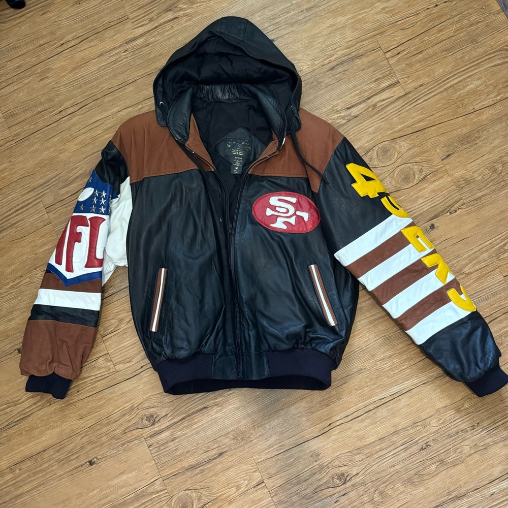 Otero high quality leather jacket NFL 49ers